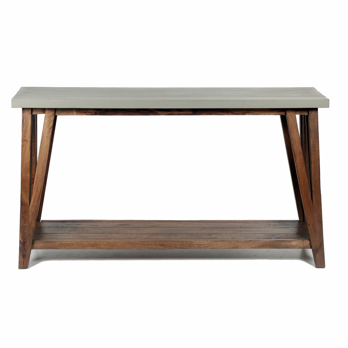Wholesale β€οΈ Alaterre Furniture Brookside Wood With Concrete-Coating Console/Media Table π - Image 4