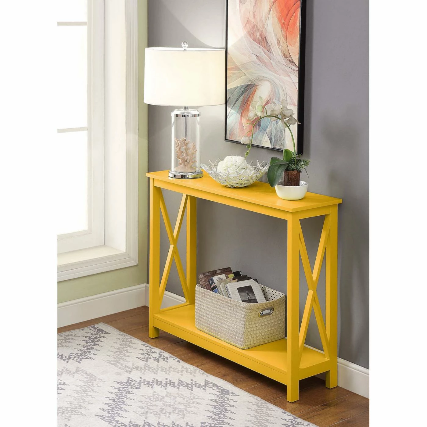 Budget 😉 Wood Convenience Concepts Oxford Rectangle Console Table 👍 4 Budget 😉 Wood Convenience Concepts Oxford Rectangle Console Table 👍 - Image 4