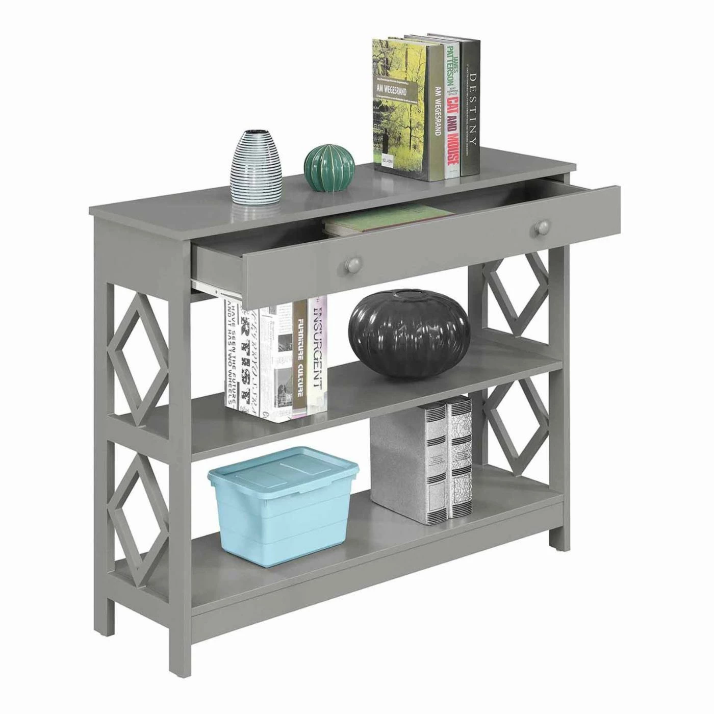 Budget 🎁 Wood Convenience Concepts Diamond 1 Drawer Console Table 👍 - Image 4