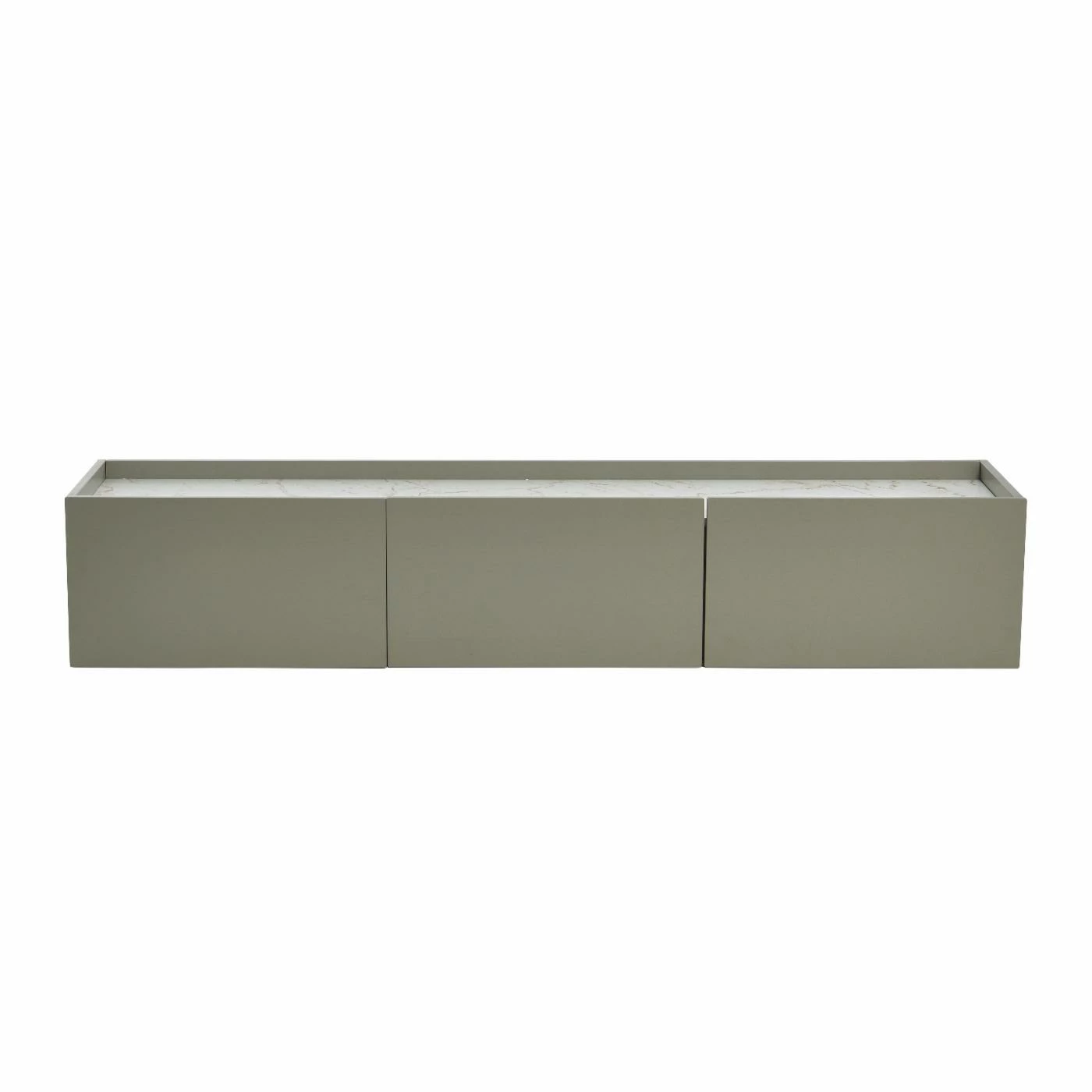 Promo π₯° Wood Creative Co-Op Floating 3-Door Console Table - Grey π - Image 3