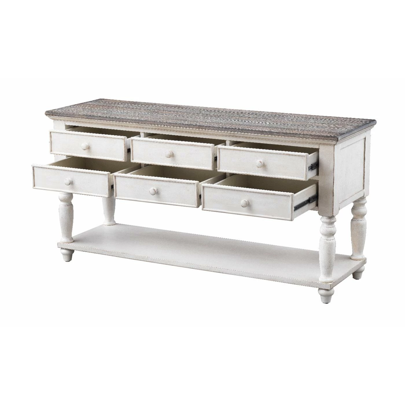 Hot Sale 🌟 Wood Coast To Coast Imports Bar Harbor 6 Drawer Console Table 🎉 - Image 4
