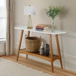 Discount ๐งจ Wood Camaflexi Mid Century Modern Console Table ๐ 9 Discount ๐งจ Wood Camaflexi Mid Century Modern Console Table ๐ -Convenience Concepts Shop detail2ECOF154