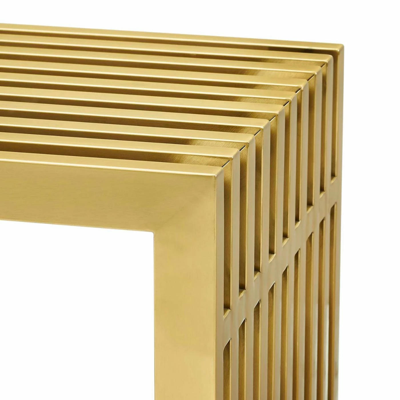 Coupon ✔️ Metal Modway Gridiron Gold Stainless Steel Console Table 😍 - Image 4