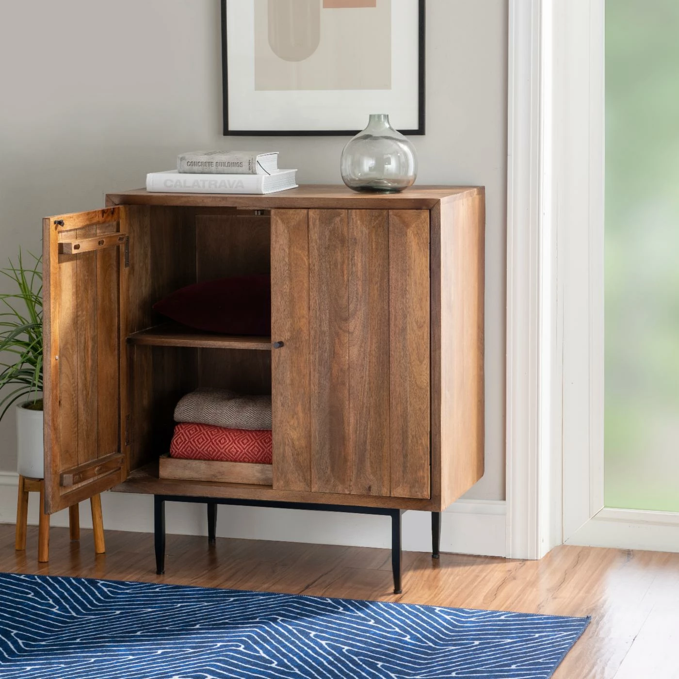 Budget ๐ Metal Powell Kiefer Console - Brown With Black Accents ๐ฏ - Image 4