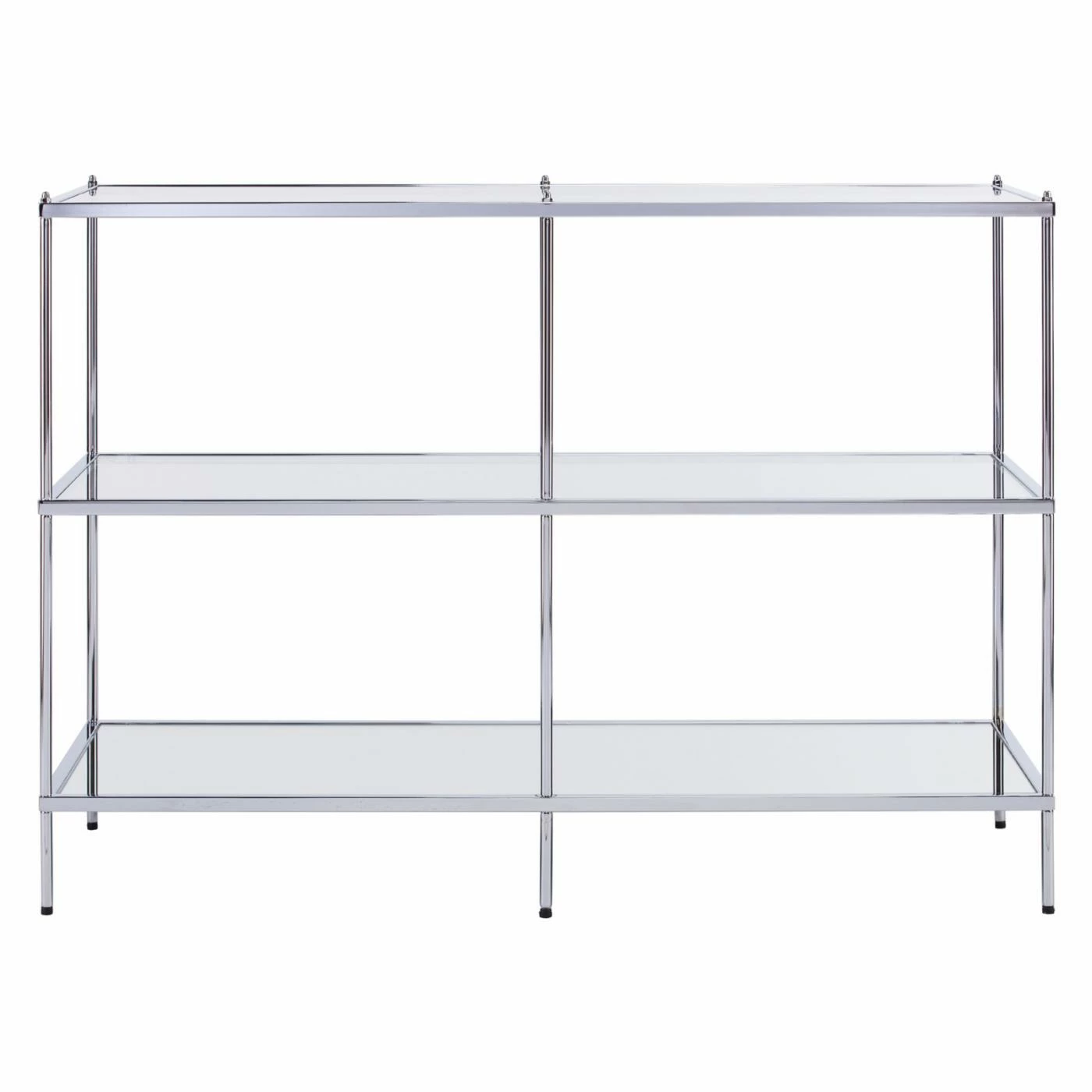 Best Pirce 😀 Metal Southern Enterprises Knox Glam Mirrored Console Table - Chrome 🥰 - Image 4