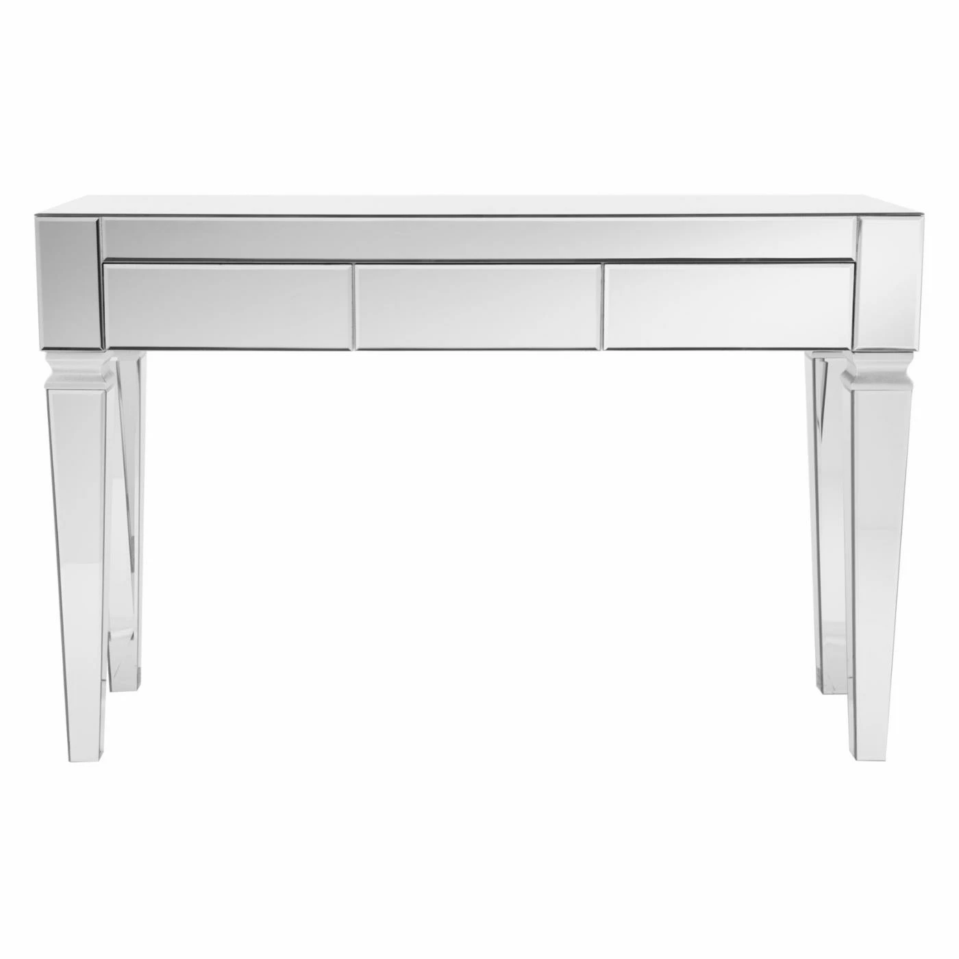 Outlet 💯 Glass Southern Enterprises Darien Contemporary Mirrored Console Table 🎁 - Image 4