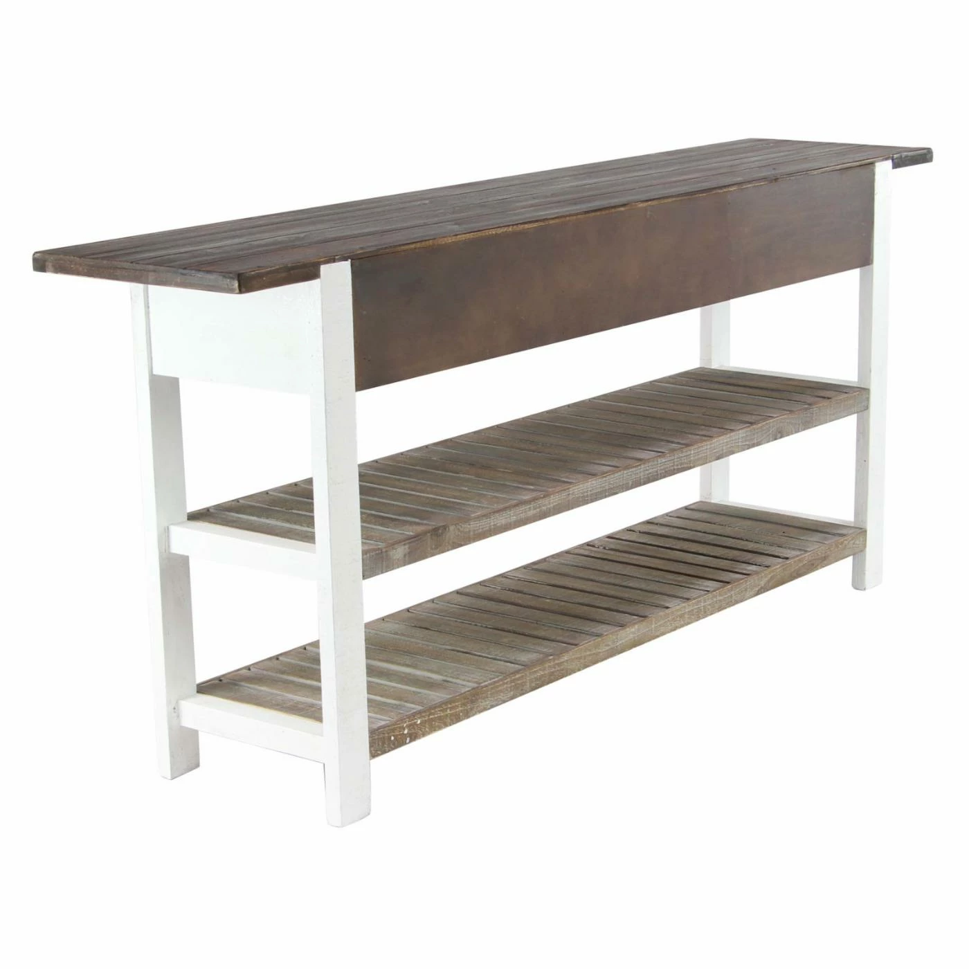 Buy π DecMode Traditional 3-Drawer Wooden Console Table π - Image 4