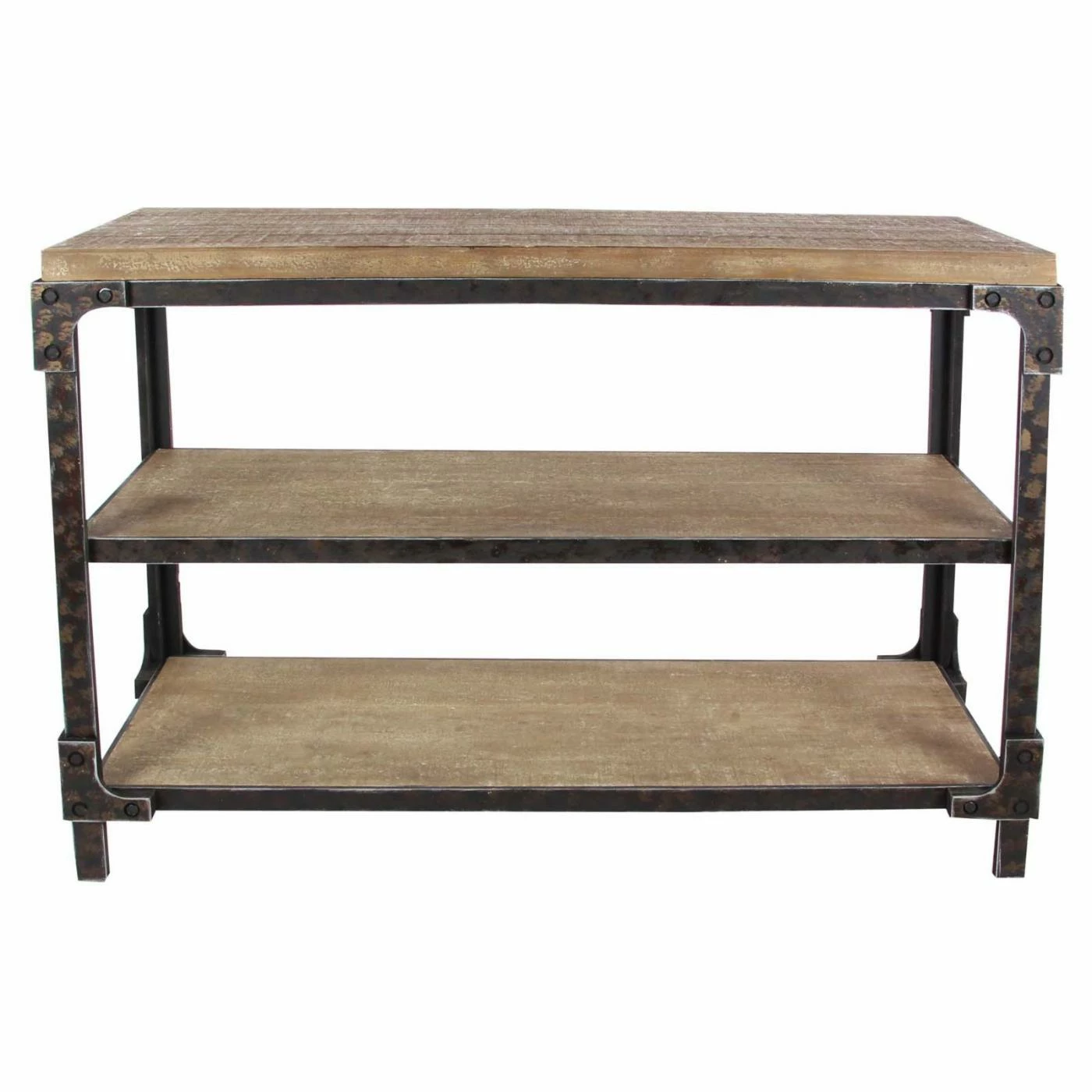 Flash Sale β¨ DecMode Rustic 3 Tier Wooden Console Table π€© - Image 4