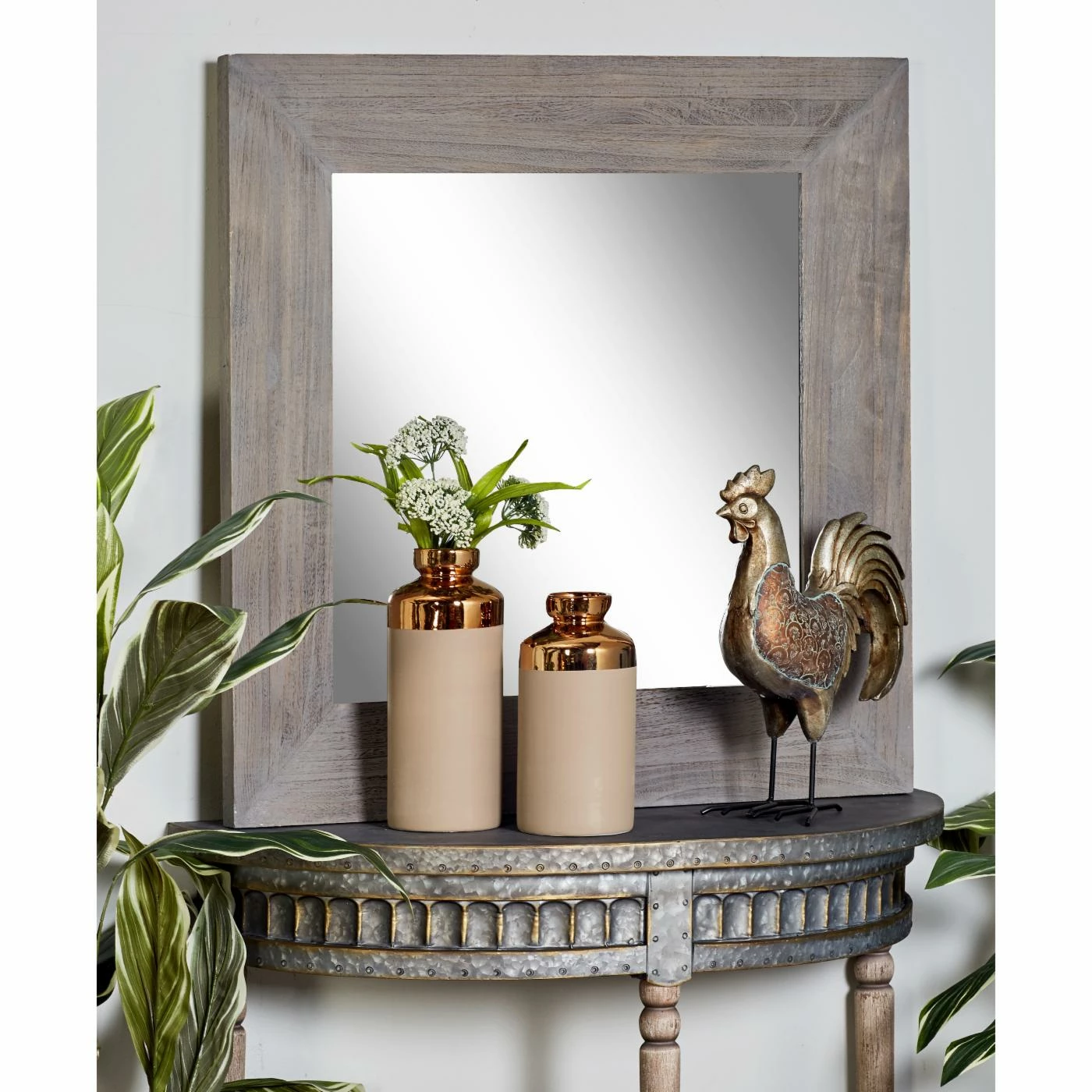 Cheapest π₯° DecMode Traditional Fir Wood And Iron Half-Round Console Table π - Image 4