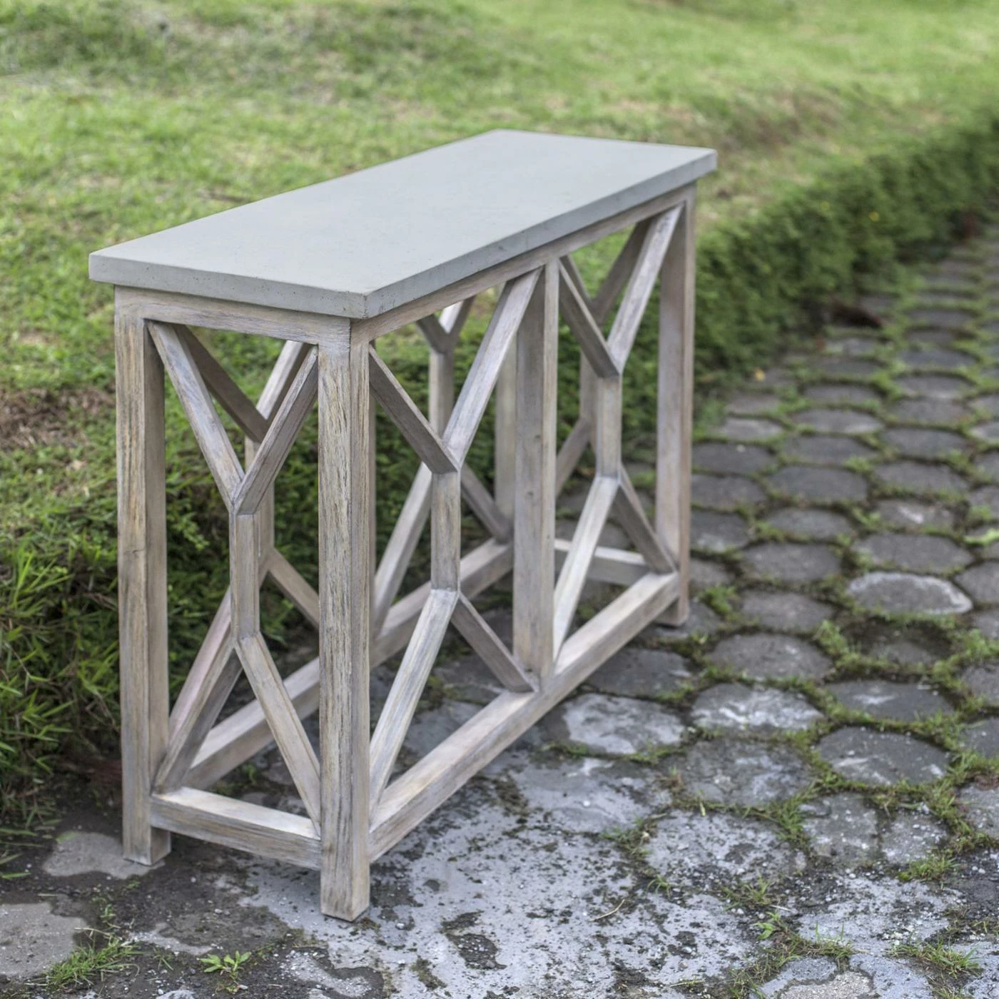 Hot Sale 🔥 Wood Uttermost Catali Ivory Stone Console Table ✨ 4 Hot Sale 🔥 Wood Uttermost Catali Ivory Stone Console Table ✨ - Image 4