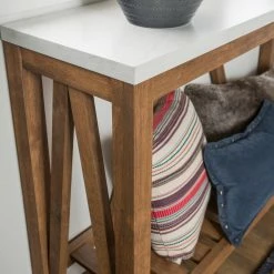 Cheap 👍 Wood Walker Edison A-Frame Rustic Entry Console Table 🌟 8 Cheap 👍 Wood Walker Edison A-Frame Rustic Entry Console Table 🌟 -Convenience Concepts Shop detail2WAL426