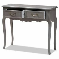 Flash Sale ⌛ Wood Baxton Studio Capucine French Country Cottage 2 Drawer Console Table 🧨 -Convenience Concepts Shop detail2WSI4338