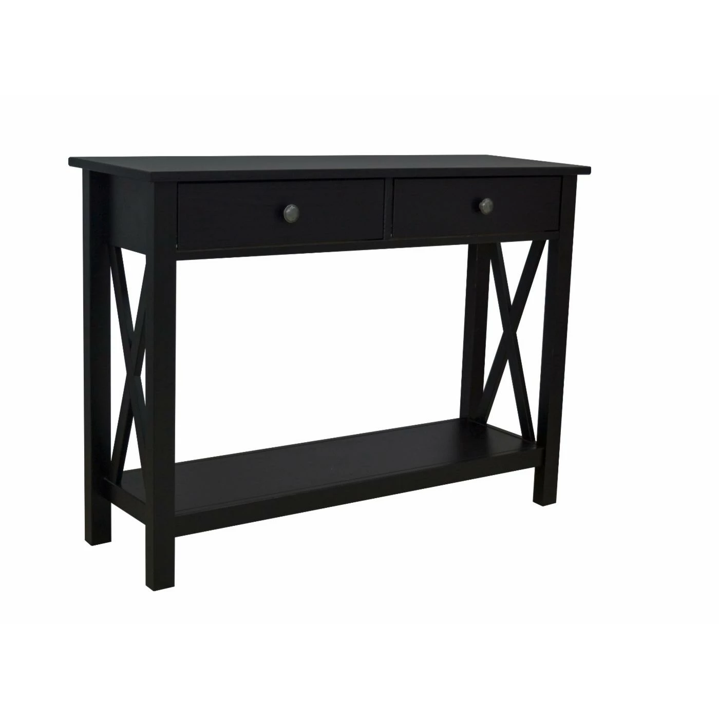Best deal π Wood Linon Davis 2-Drawer Console Table - Black π - Image 6
