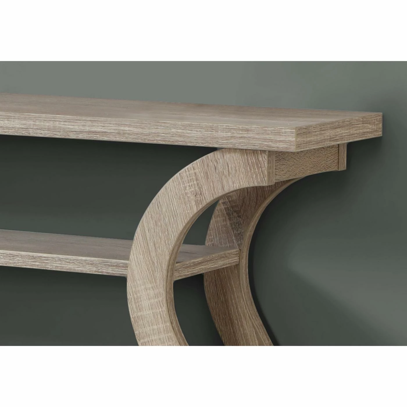 Cheapest π Wood Monarch Specialties 3-Tiered Curved Console Table β - Image 6