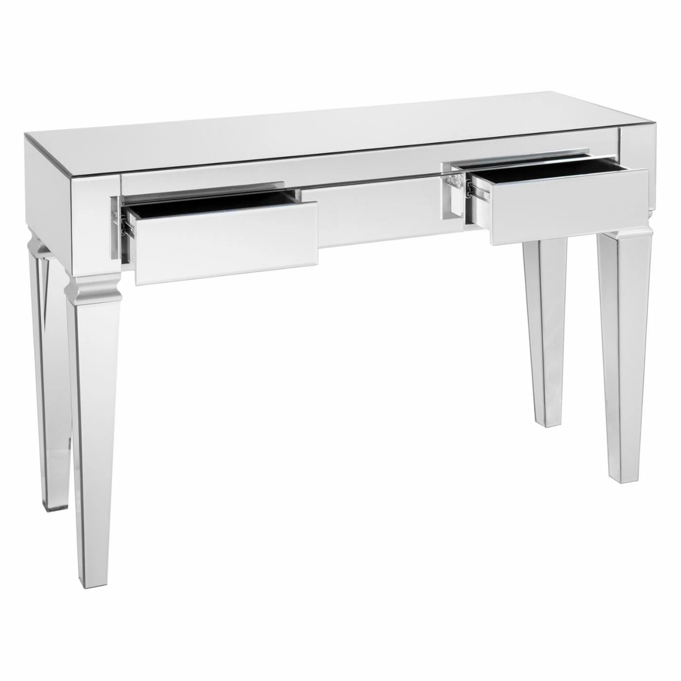 Outlet 💯 Glass Southern Enterprises Darien Contemporary Mirrored Console Table 🎁 - Image 6