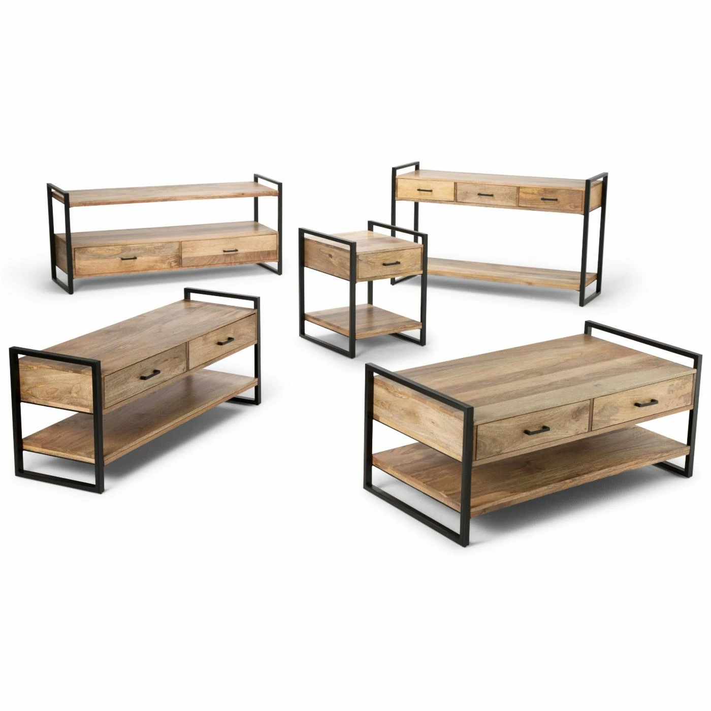 Budget β Metal HN Home Aurora Modern Farmhouse Natural Mango Wood Console Table π - Image 6