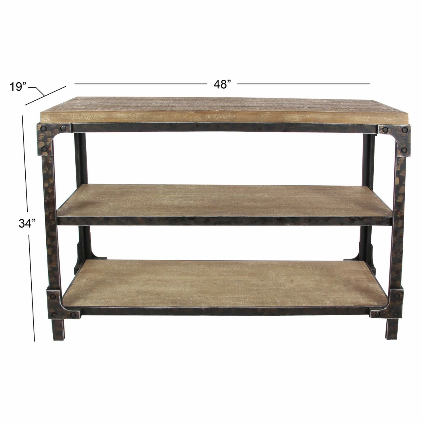 Flash Sale β¨ DecMode Rustic 3 Tier Wooden Console Table π€© - Image 6