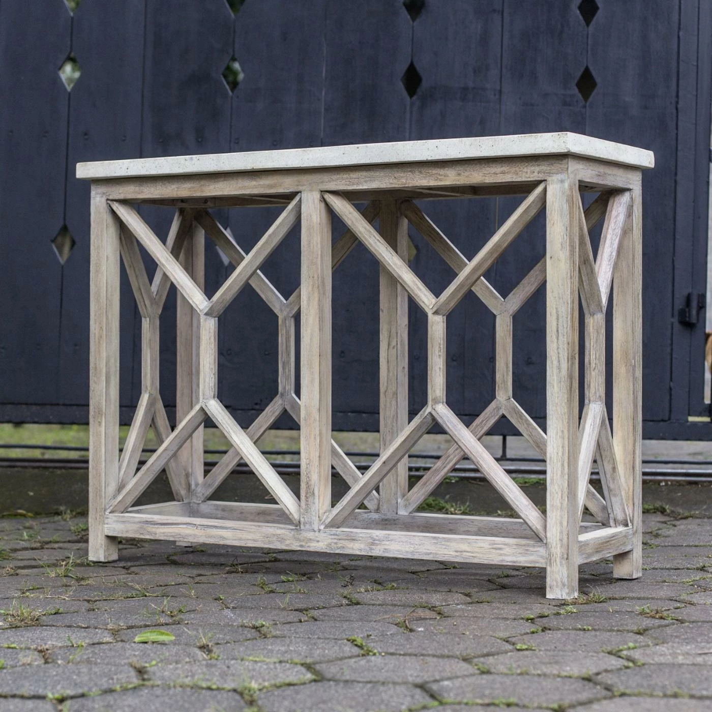Hot Sale 🔥 Wood Uttermost Catali Ivory Stone Console Table ✨ 6 Hot Sale 🔥 Wood Uttermost Catali Ivory Stone Console Table ✨ - Image 6