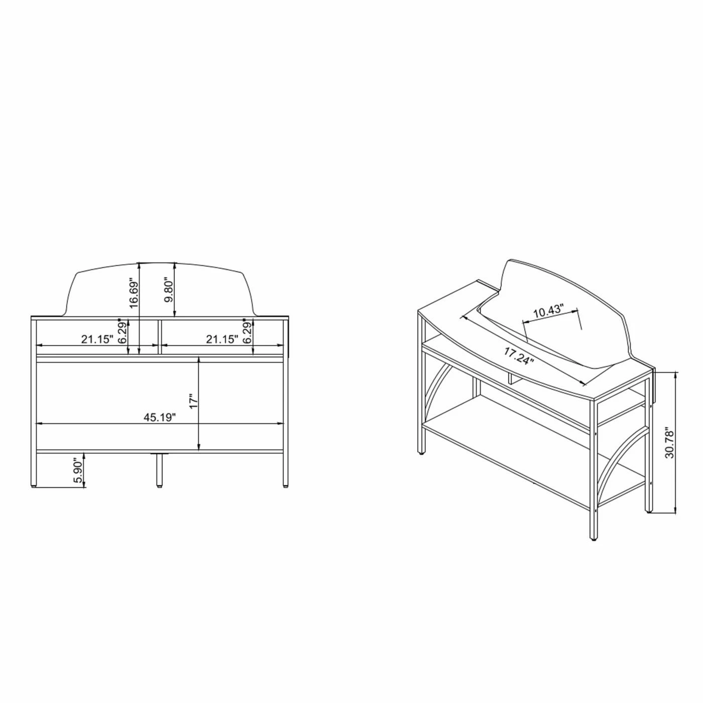Brand new π Metal Furniture Of America Rumi Open Shelves Console Table 𧨠- Image 7