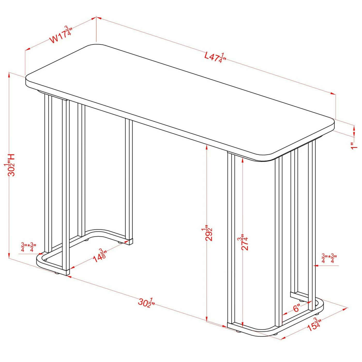 Discount π Metal Furniture Of America Derby Hill Contemporary Console Table π - Image 7