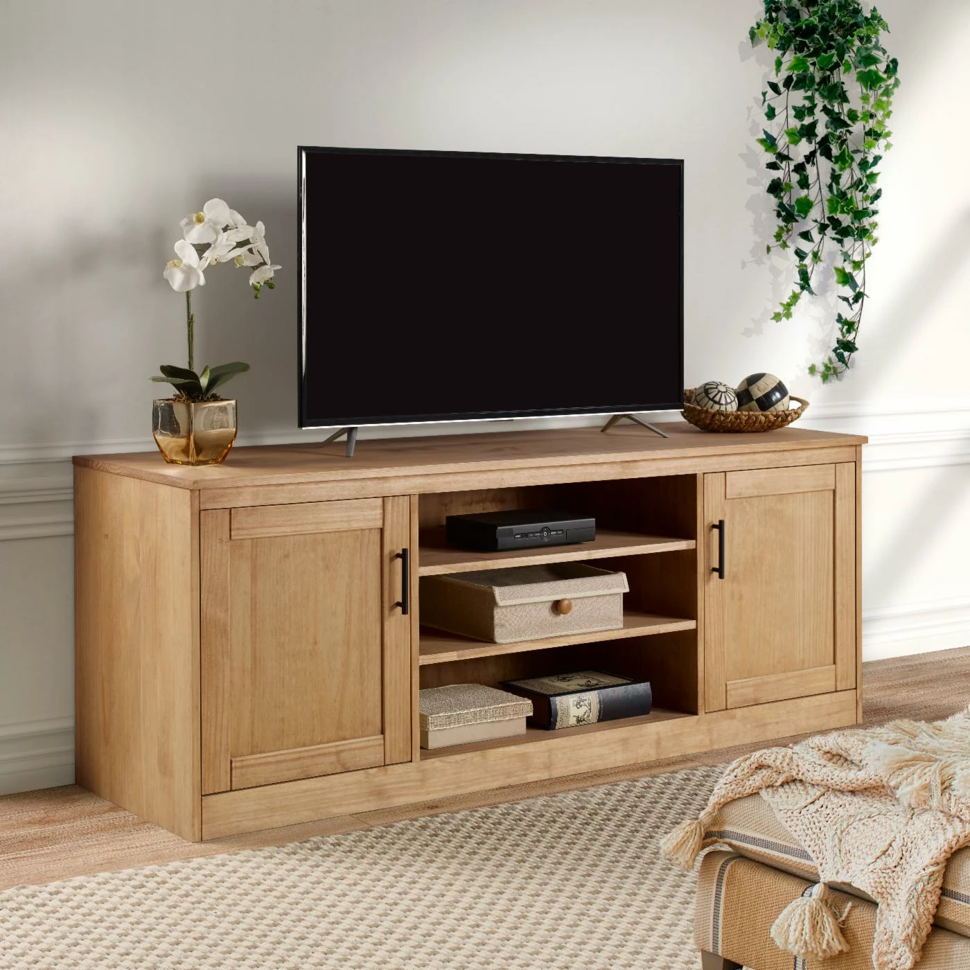 Outlet ✔️ Wood Linon Vincent 2-Door Console Table - Matte Maple ❤️ 7 Outlet ✔️ Wood Linon Vincent 2-Door Console Table - Matte Maple ❤️ - Image 7