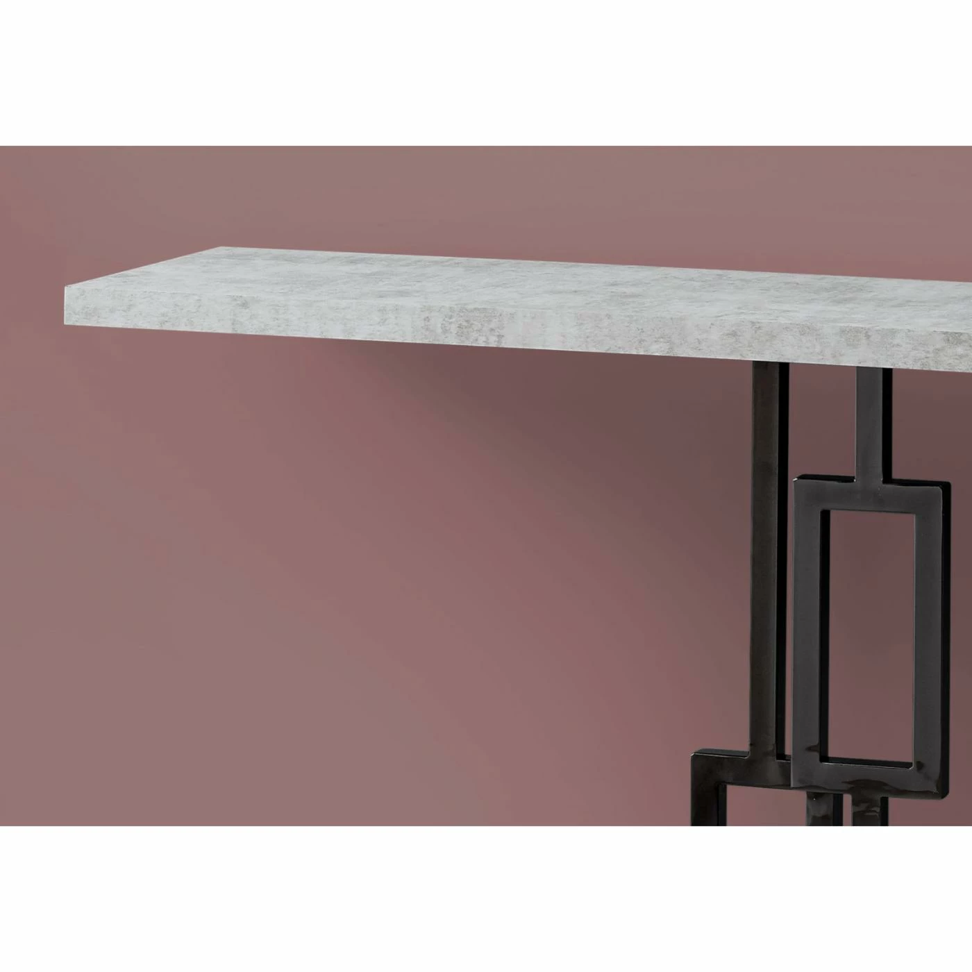 Best deal β Wood Monarch Specialties Rectangular Console Table With Geometric Pedestal π - Image 7