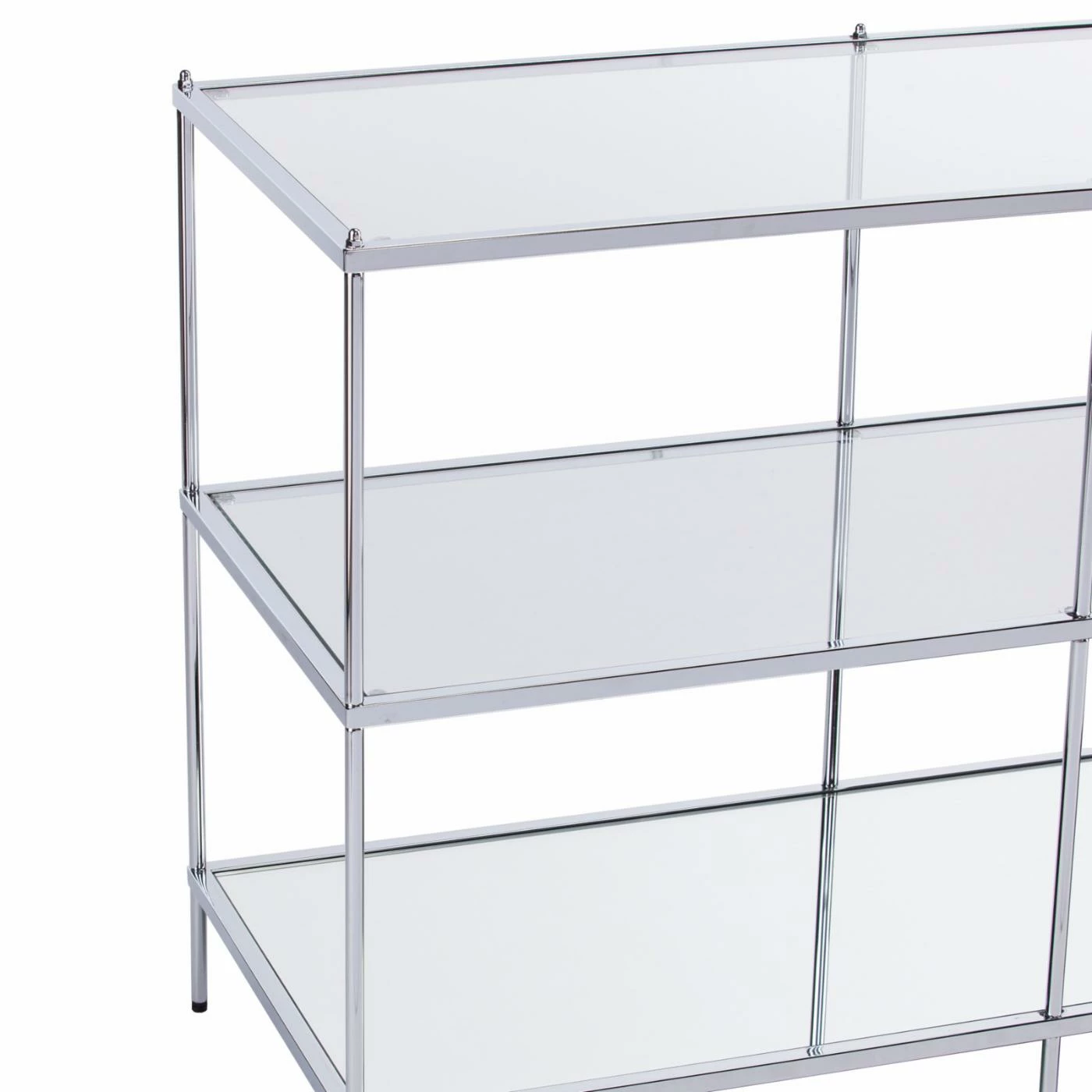 Best Pirce 😀 Metal Southern Enterprises Knox Glam Mirrored Console Table - Chrome 🥰 - Image 7