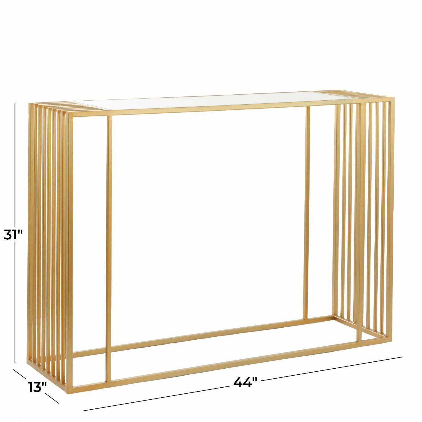 Discount 😀 Metal DecMode Contemporary Grid Frame Console Table ❤️ - Image 7