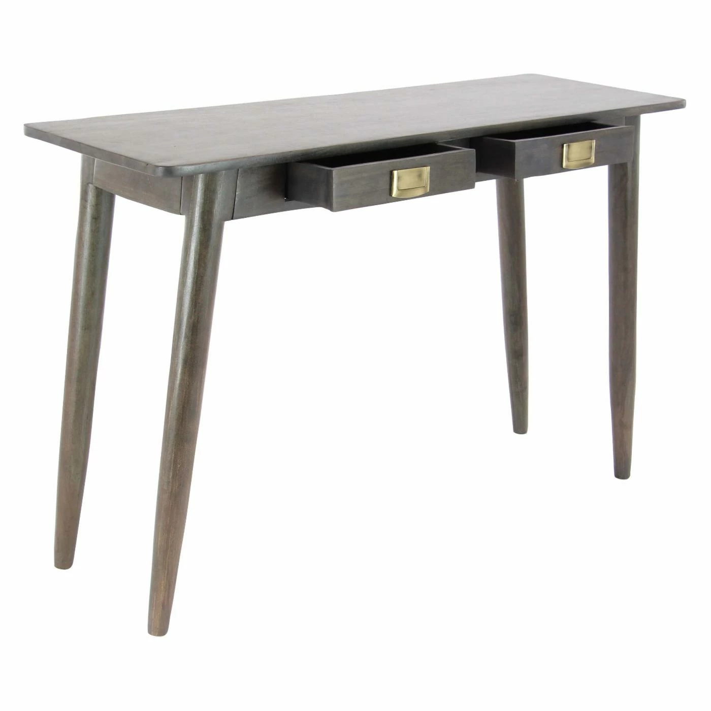 Promo 🎉 DecMode Modern Kanaloa Wood Stained Brown Console Table With Drawers 🎁 - Image 7