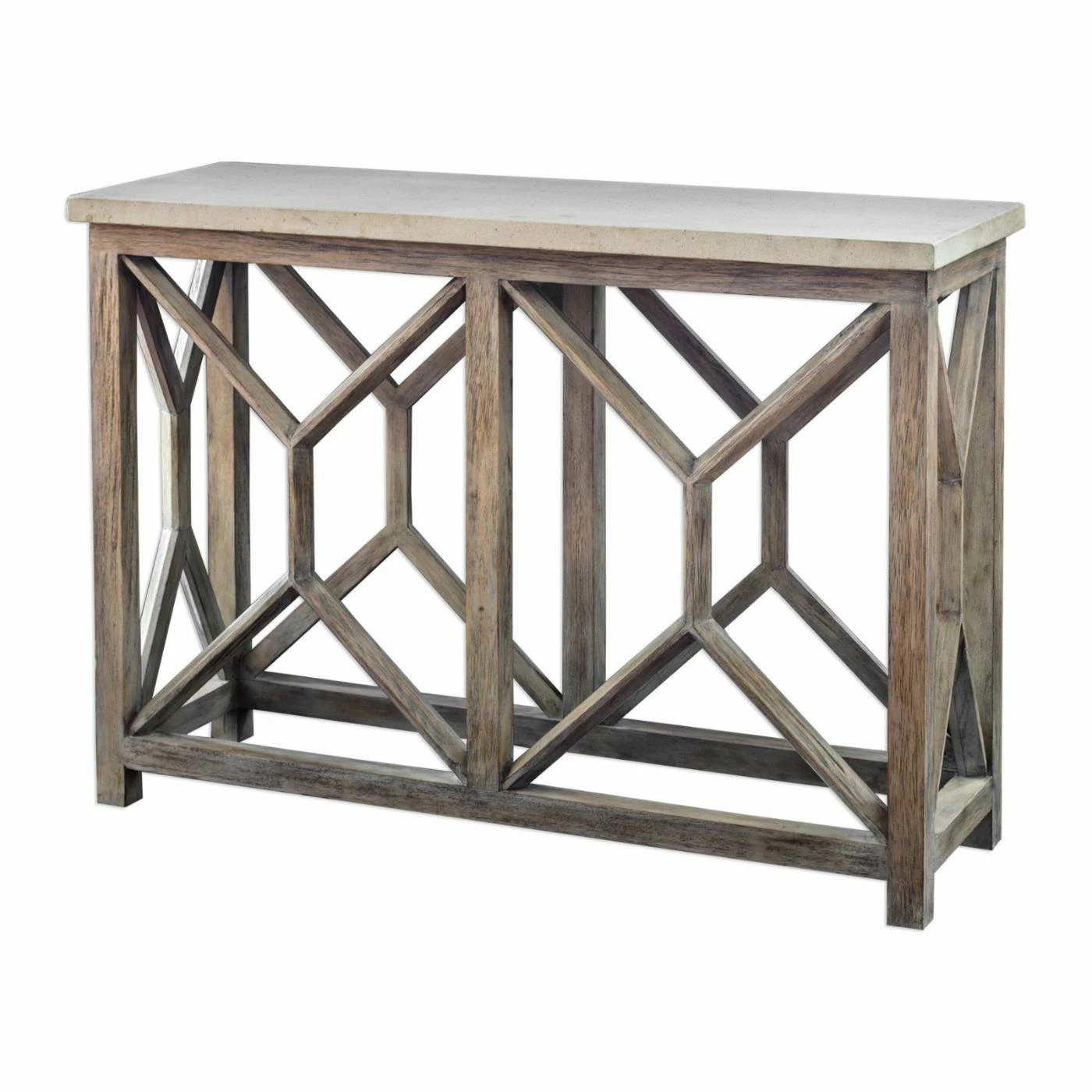 Hot Sale 🔥 Wood Uttermost Catali Ivory Stone Console Table ✨ 7 Hot Sale 🔥 Wood Uttermost Catali Ivory Stone Console Table ✨ - Image 7