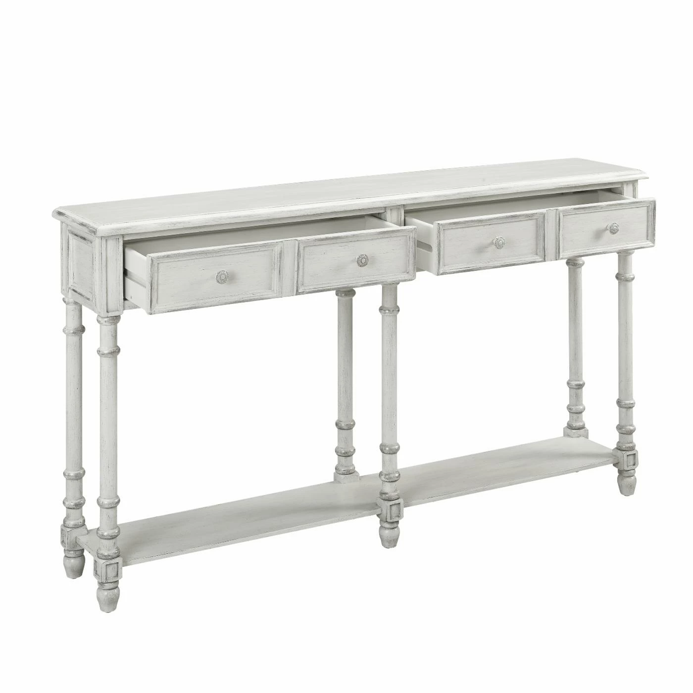 New π Wood HomeFare 2 Drawer Hall Console Table π - Image 8