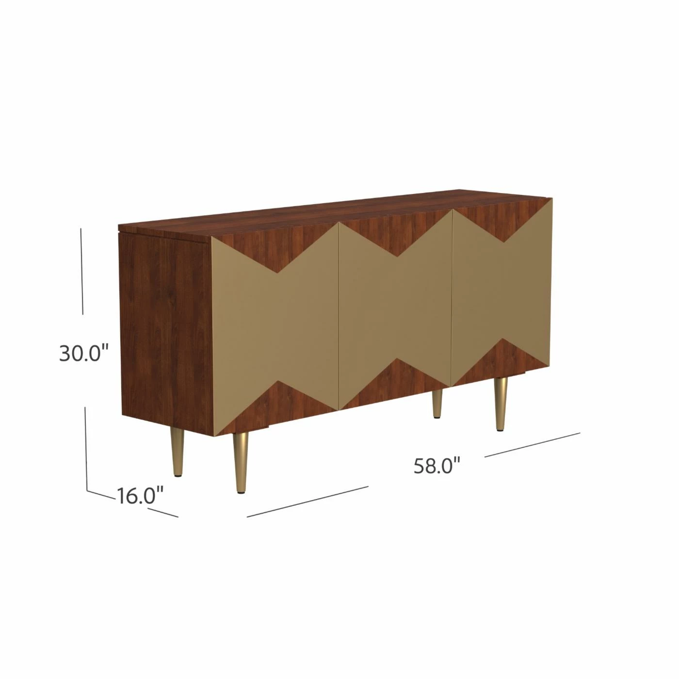 Best reviews of π₯ Metal Powell Kiera Console - Brown With Gold Accents π₯° - Image 8