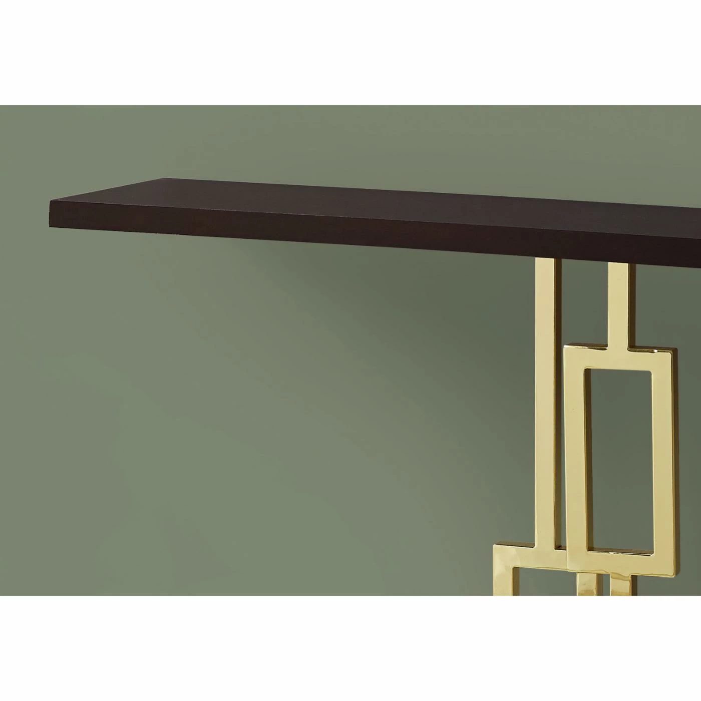 Best deal β Wood Monarch Specialties Rectangular Console Table With Geometric Pedestal π - Image 8