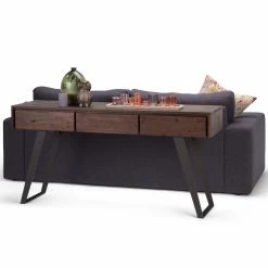 Best Pirce 😀 HN Home Utzon Mid-Century Modern Acacia Wood And Metal Console Table 👏 15 Best Pirce 😀 HN Home Utzon Mid-Century Modern Acacia Wood And Metal Console Table 👏 -Convenience Concepts Shop detail5SIMP1133