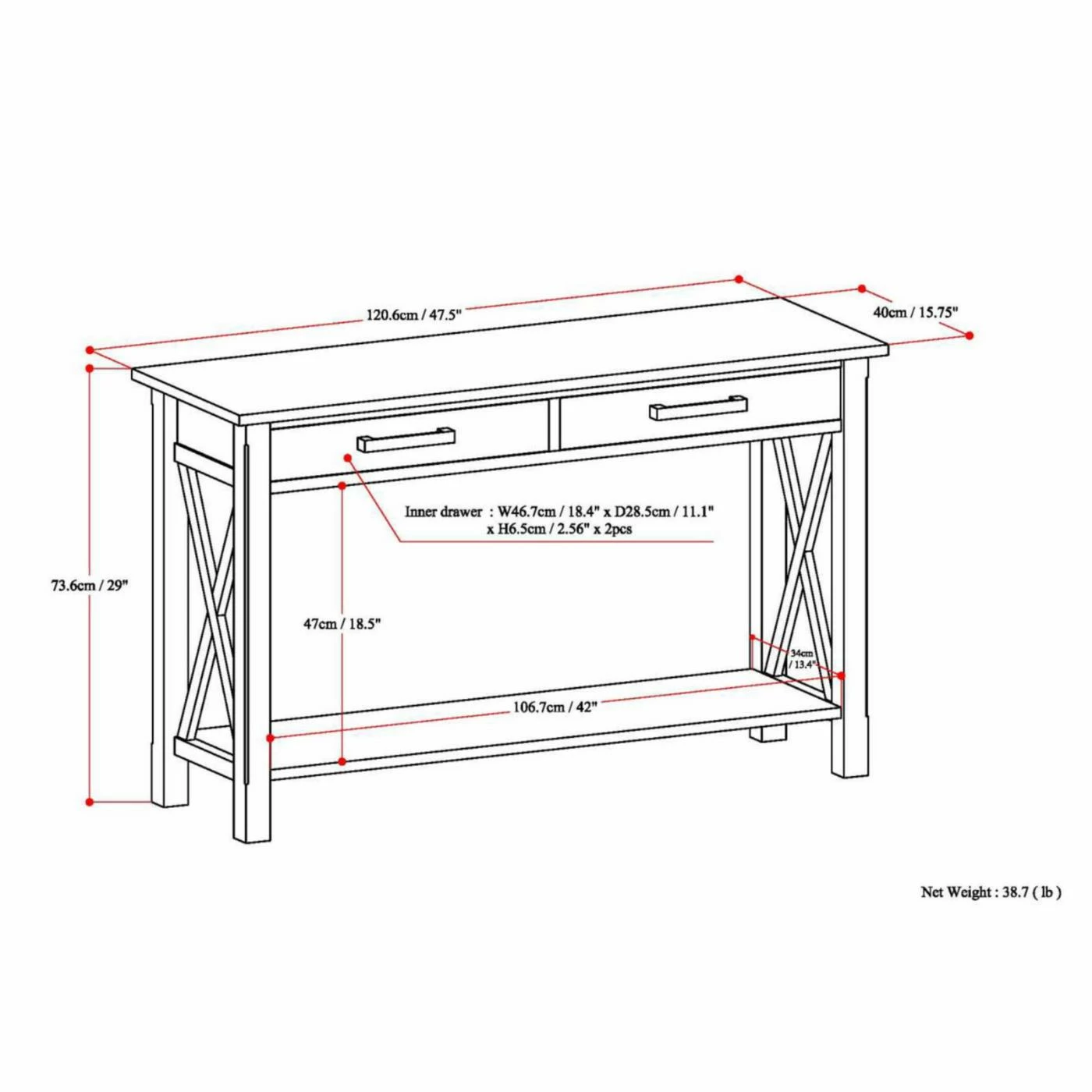 Best reviews of ๐งจ Brooklyn & Max Wood Brooklyn + Max Providence 2 Drawer Console Table ๐ - Image 8
