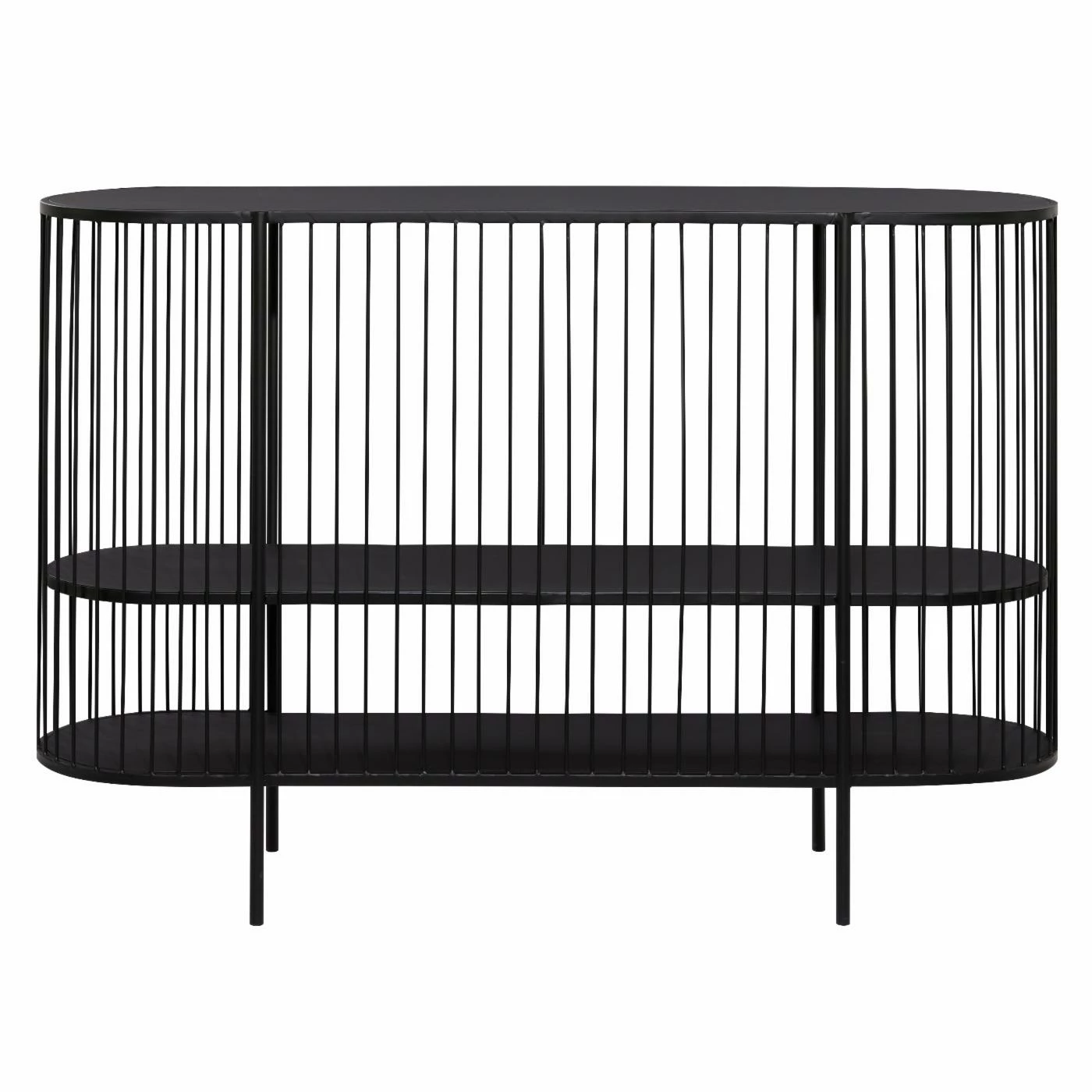 Best reviews of 👍 Metal DecMode 3 Tier Modern Polished Caged Oval Console Table 🤩 - Image 8