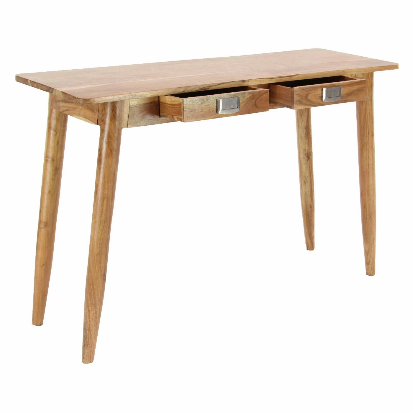 Promo 🎉 DecMode Modern Kanaloa Wood Stained Brown Console Table With Drawers 🎁 - Image 8