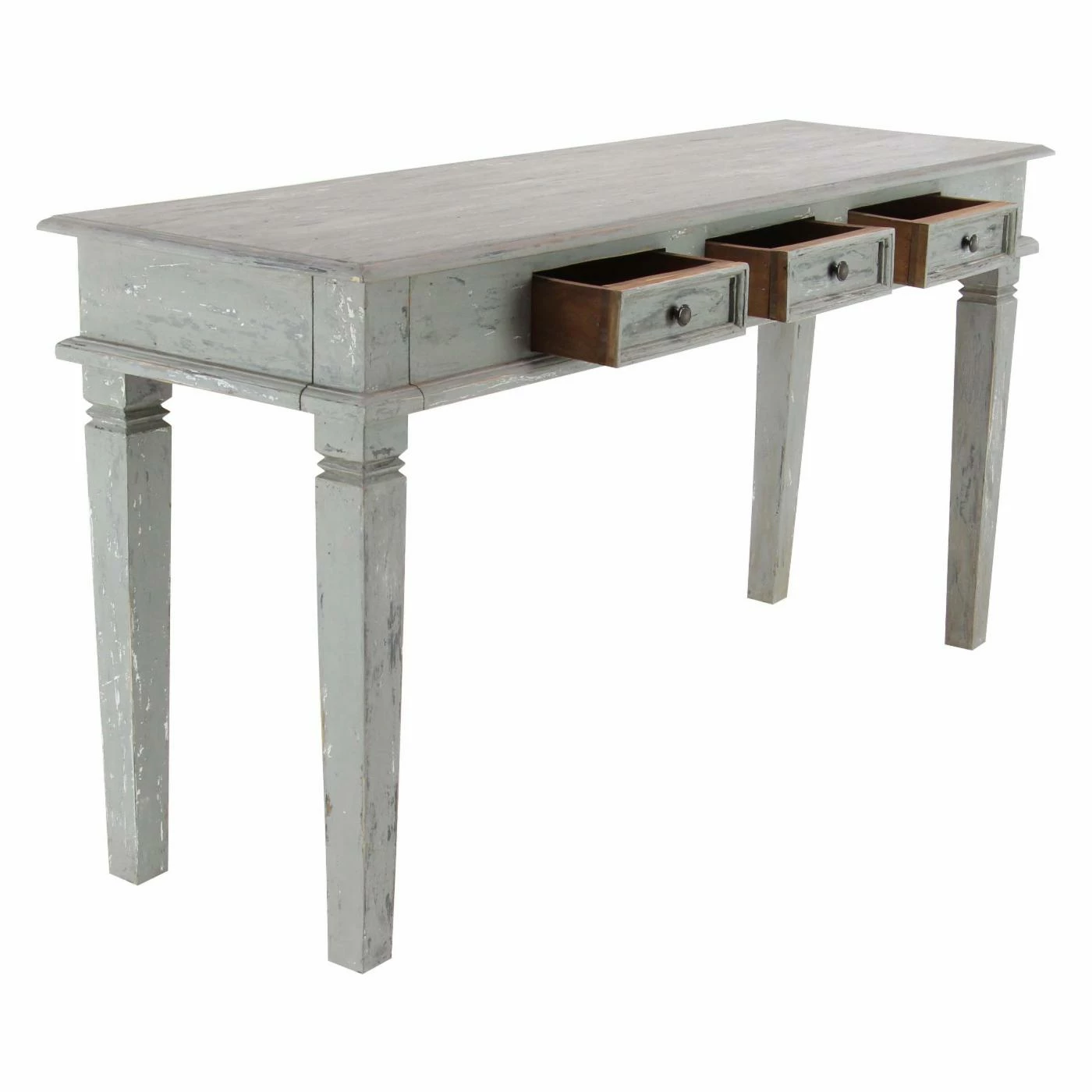 Coupon ๐ DecMode Rustic 3 Drawer Mahogany Wood Console Cabinet ๐งจ - Image 8