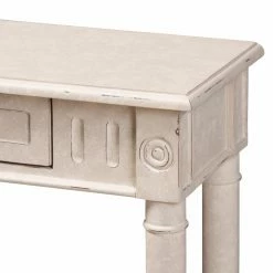 Hot Sale 🎉 Wood Baxton Studio Ariella Country Cottage Farmhouse 1 Drawer Console Table 👏 -Convenience Concepts Shop detail5WSI3998