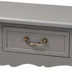 Flash Sale ⌛ Wood Baxton Studio Capucine French Country Cottage 2 Drawer Console Table 🧨 -Convenience Concepts Shop detail5WSI4338