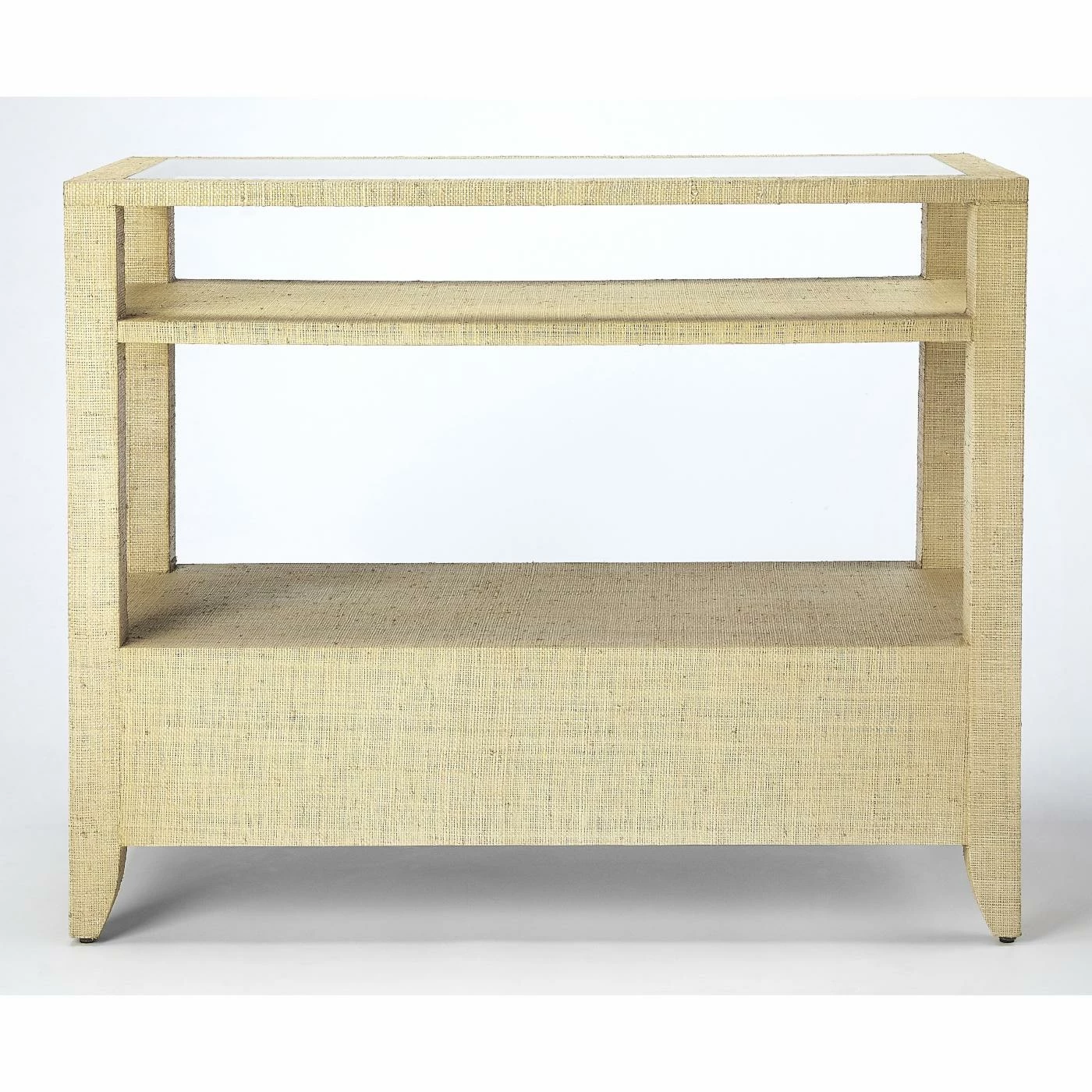 Cheapest 🌟 Wood Butler Specialty Amelle Blue Raffia Console Table 🔔 - Image 9
