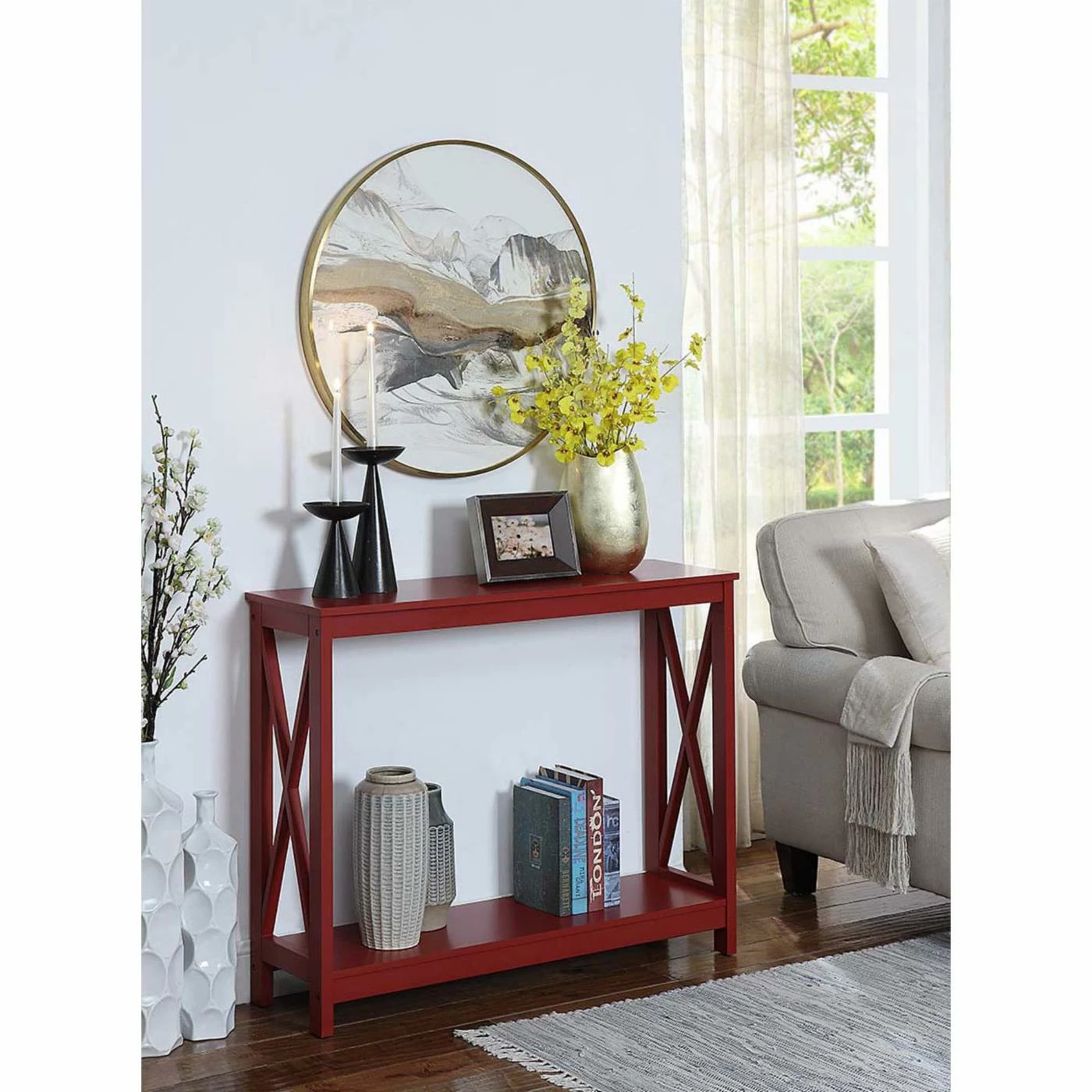 Budget 😉 Wood Convenience Concepts Oxford Rectangle Console Table 👍 9 Budget 😉 Wood Convenience Concepts Oxford Rectangle Console Table 👍 - Image 9