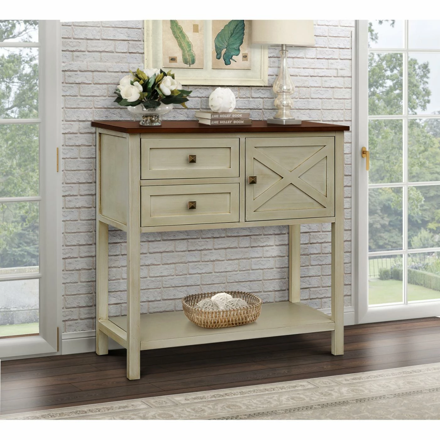 Coupon 🎉 Wood Gallerie Decor Framingham Farmhouse Console Table 😍 9 Coupon 🎉 Wood Gallerie Decor Framingham Farmhouse Console Table 😍 - Image 9