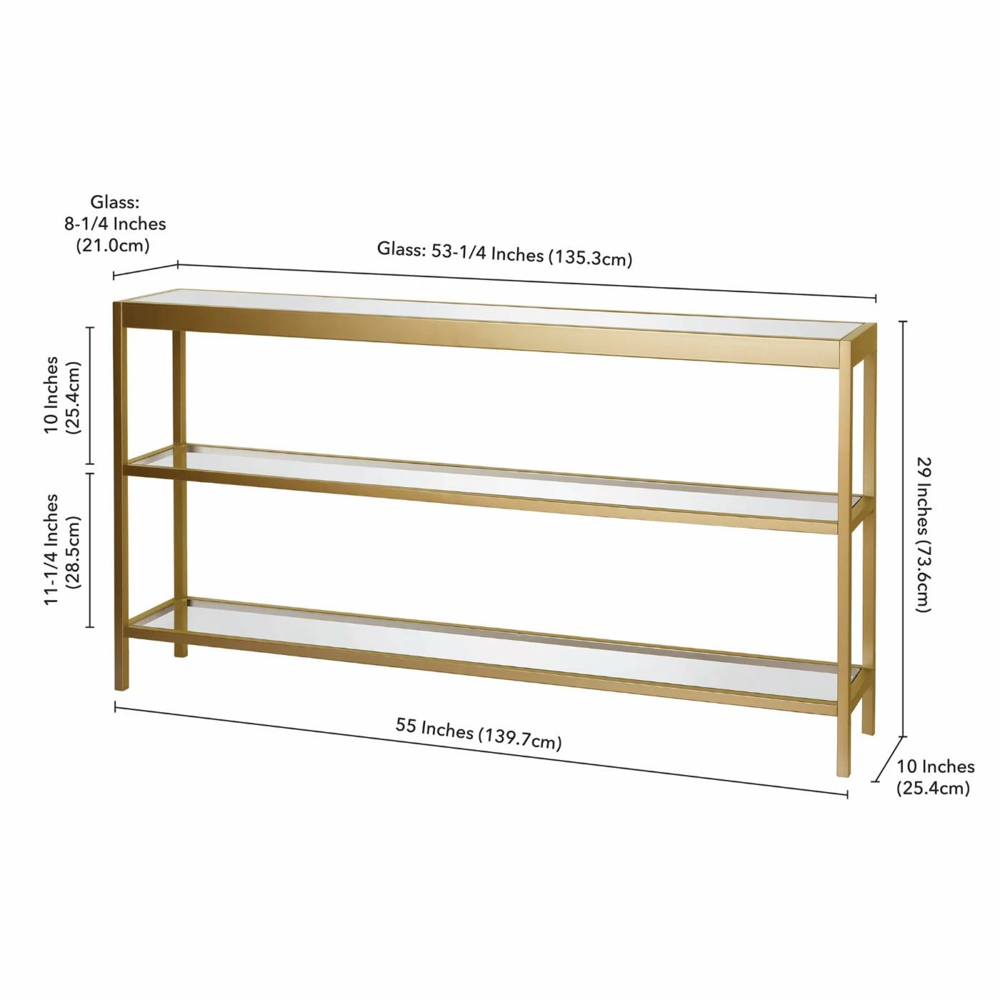 Outlet 🥰 Hudson & Canal Metal Hudson & Canal Alexis Console Table ⌛ - Image 9