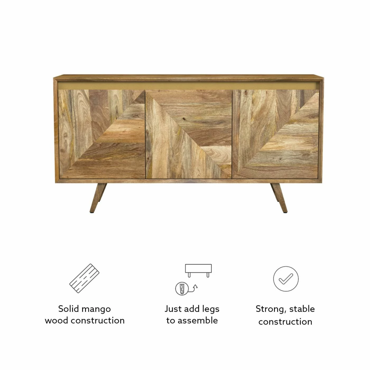 Best Pirce ๐ฅฐ Metal Powell Kyla 3-Drawer Console - Natural With Gold Accents ๐ - Image 9