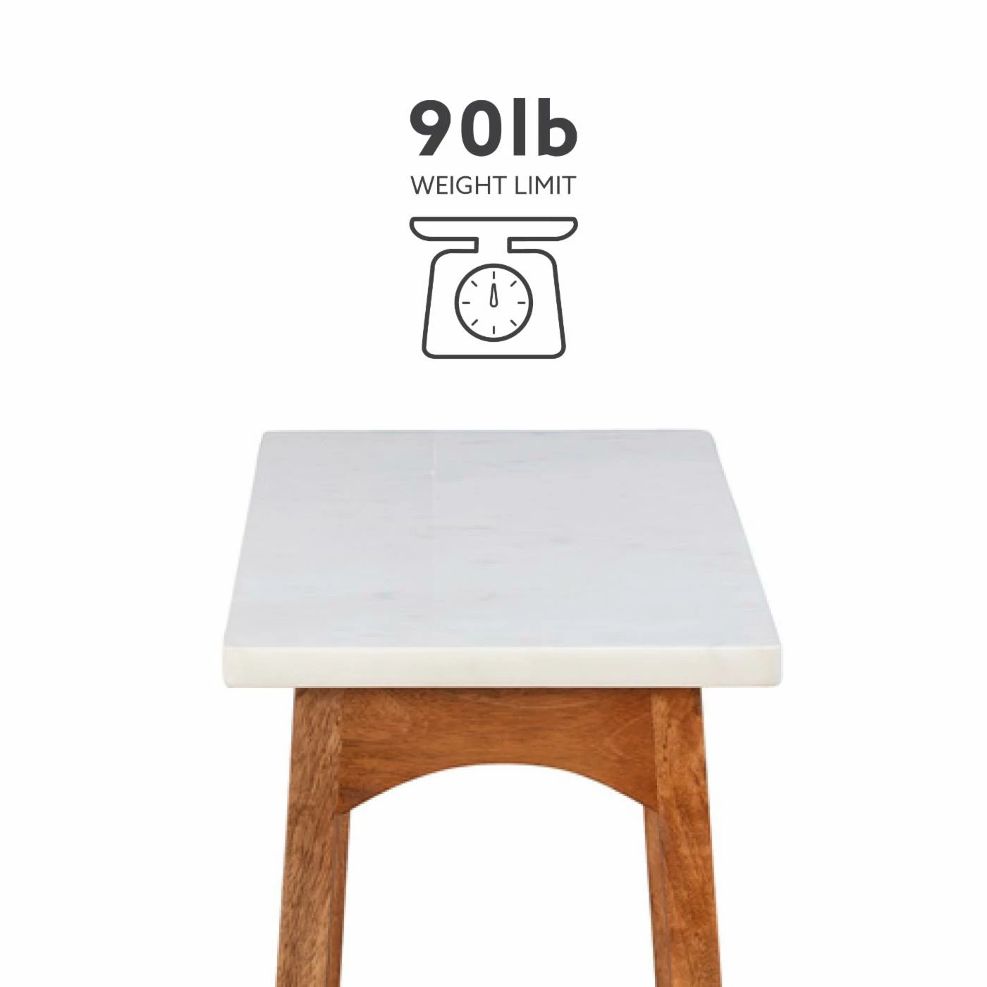 Best reviews of ✔️ Wood Powell Rainier Console - Brown With White Marble Top ⭐ - Image 9