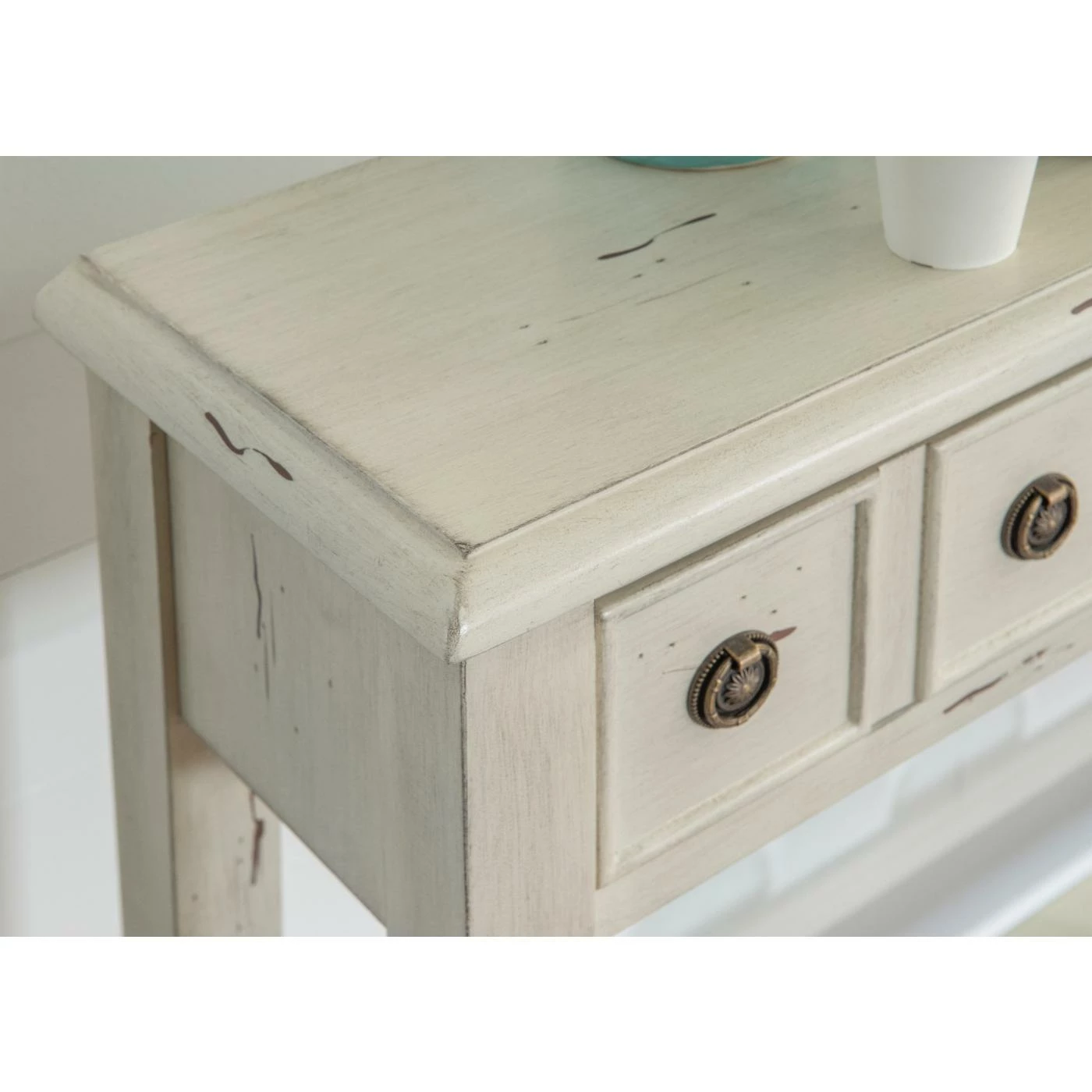 Budget π₯° Wood Powell Sadie 4-Drawer Long Console - Cream β€οΈ - Image 8
