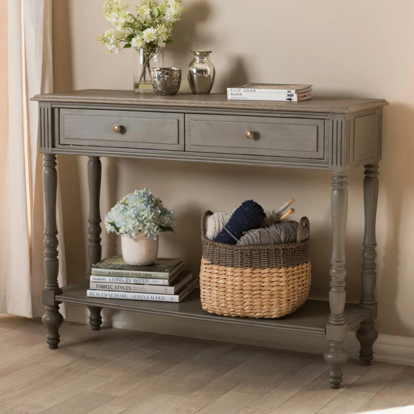 Flash Sale 🌟 HumbleNest Woods Farmhouse / Cottage 2 Drawer Cottage Console Table 🎉 - Image 9