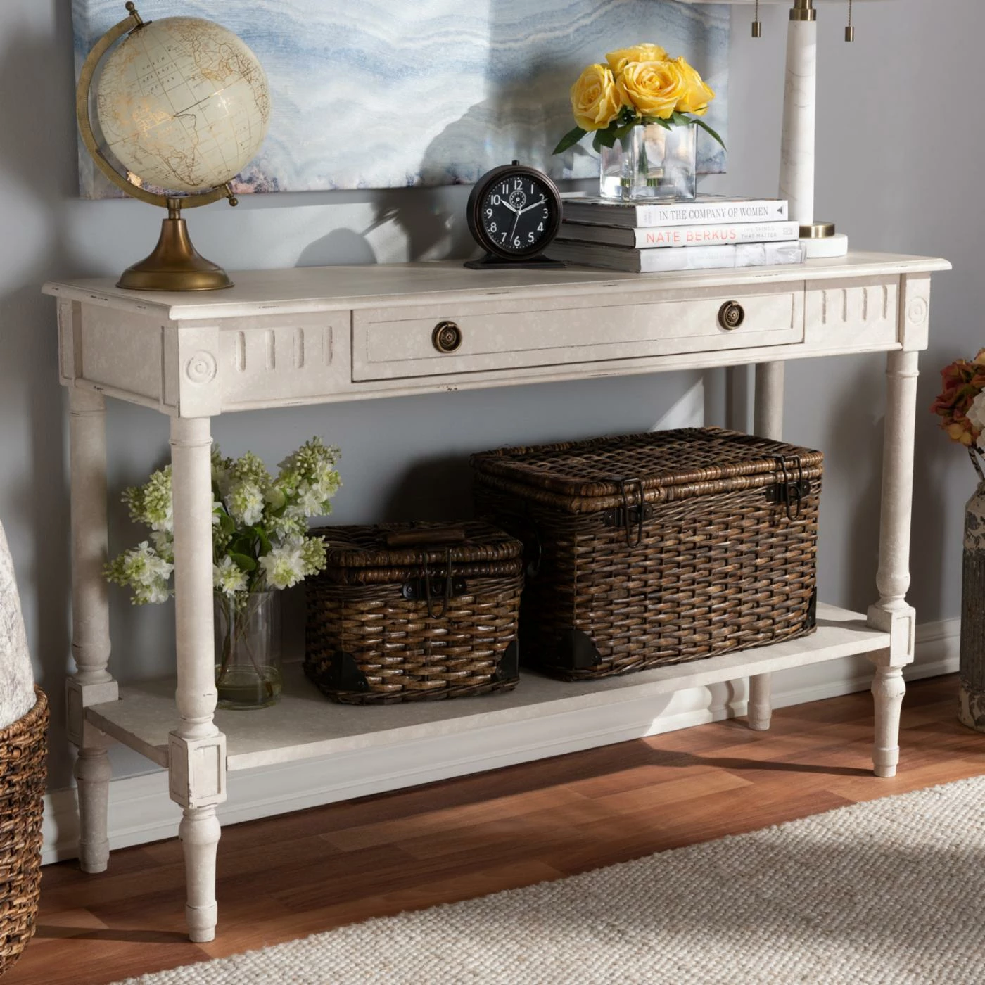 Best deal ๐ Wood Baxton Studio Ariella Country Cottage 1 Drawer Console Table ๐ - Image 9