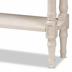 Hot Sale 🎉 Wood Baxton Studio Ariella Country Cottage Farmhouse 1 Drawer Console Table 👏 -Convenience Concepts Shop detail6WSI3998